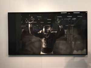 Robert Longo, &lt;em&gt;St. Louis Rams (Hands Up)&lt;/em&gt; at Metro Pictures. (Photo: Alanna Martinez)