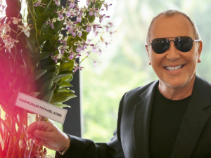 Kors and his orchid.