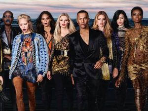 Olivier Rousteing and his diverse Balmain army.