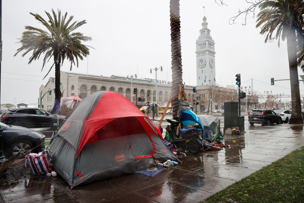 Tents on the streets of San Francisco.