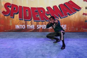 Shameik Moore during the Red Carpet Premiere of SPIDER-MAN: INTO THE SPIDER-VERSE at Regency Village Theatre.