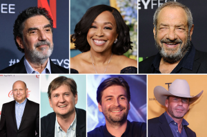 A collage of seven people