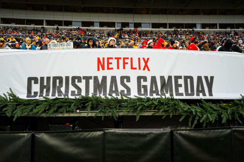 A banner showing "Netflix Christmas Gameday"