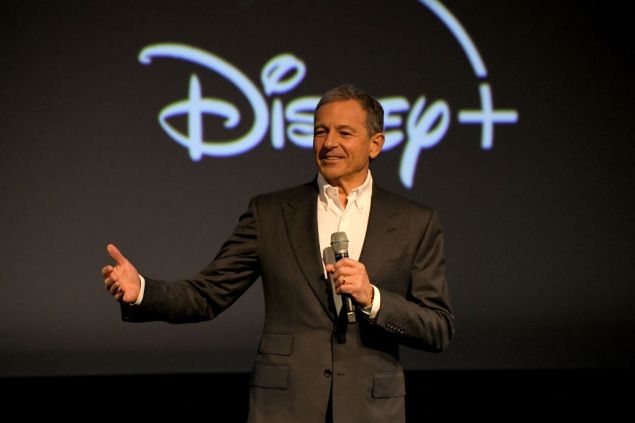 Bob Iger speaking on a stage.